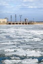 Ice drift and hydropower station