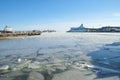 Ice drift landscape of the Baltic sea Royalty Free Stock Photo