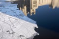 Ice drift on the Moscow-river Royalty Free Stock Photo