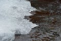 Ice edge of ice water crystals Royalty Free Stock Photo