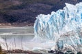 Ice falling from Perito Moreno glacier causing a big wave, Argenti Royalty Free Stock Photo