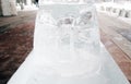 Ice figure shown in Muzeon sculpture park in Moscow. Royalty Free Stock Photo