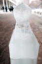 Ice figure shown in Muzeon sculpture park in Moscow. Royalty Free Stock Photo