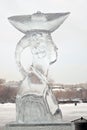 Ice figure shown in Muzeon sculpture park in Moscow. Royalty Free Stock Photo