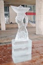 Ice figure shown in Muzeon sculpture park in Moscow. Royalty Free Stock Photo