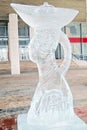 Ice figure shown in Muzeon sculpture park in Moscow. Royalty Free Stock Photo