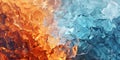 Ice and fire abstract fusion background - Ai Generated Royalty Free Stock Photo