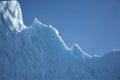 Close up iceberg edge against clear empty sky