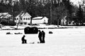 Ice Fishermen on Pell Lake, Wisconsin