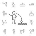 Ice-fishing icon. Adventure icons universal set for web and mobile Royalty Free Stock Photo