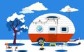 Ice fishing scene Royalty Free Stock Photo