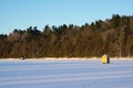 Ice fishing shanty Royalty Free Stock Photo