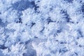 Ice flakes on blue frozen background Royalty Free Stock Photo
