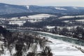 Icy Susquehanna River in the winter Royalty Free Stock Photo