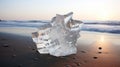 Tesseract Beach: A Stunning Fusion Of Icepunk And Translucent Voluminous Forms