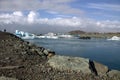 Ice floes on the lake Jokullsarlon glacier lagoon