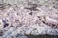 Ice floes on a river on a winter day