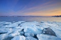Ice floes at sunset, Arctic Ocean, Norway