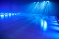Ice floor with stage lights for ice dancing Royalty Free Stock Photo