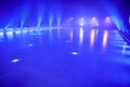 Ice floor with stage lights for ice dancing Royalty Free Stock Photo