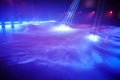 Ice floor with stage lights for ice dancing Royalty Free Stock Photo