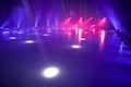 Ice floor with stage lights for ice dancing Royalty Free Stock Photo