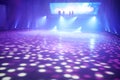 Ice floor with stage lights for ice dancing Royalty Free Stock Photo