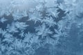 Ice flowers. Window frost. Winter time background. Frozen icy texture Royalty Free Stock Photo