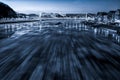 Ice flowing on river Danube in Budapest