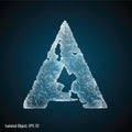 Ice Font of Letter A Royalty Free Stock Photo