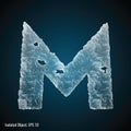 Ice Font of Letter M