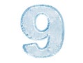 Ice font. Number nine