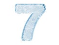 Ice font. Number seven