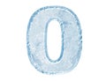 Ice font. Number zero