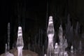 Ice formations in a cave