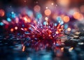 Ice forming, water fireworks. New Year\'s fun and festiv