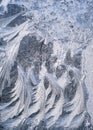 Ice frost patterns on winter glass Royalty Free Stock Photo