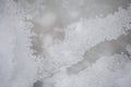 Ice on a frozen creek Royalty Free Stock Photo