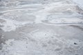 Ice on a frozen creek Royalty Free Stock Photo