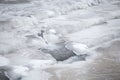 Ice on a frozen creek Royalty Free Stock Photo