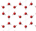 Ice (frozen water, hexagonal), crystal structure