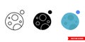 Ice giant icon of 3 types color, black and white, outline. Isolated vector sign symbol
