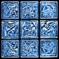 Ice or glass cubes blocks, closeup Royalty Free Stock Photo