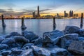 Ice on han river in winter,Seoul south korea Royalty Free Stock Photo