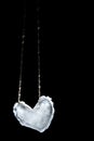 Ice heart on collar Royalty Free Stock Photo