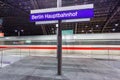 ICE high-speed train at Berlin main railway station Hauptbahnhof Hbf in Germany Royalty Free Stock Photo