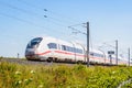 An ICE high speed train in the countryside Royalty Free Stock Photo