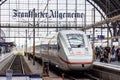 An ICE high speed train in Frankfurt (Main) Central Station, Germany Royalty Free Stock Photo