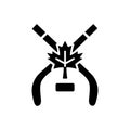 Ice hockey black glyph icon
