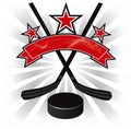 Ice hockey emblem design illustration vector Royalty Free Stock Photo